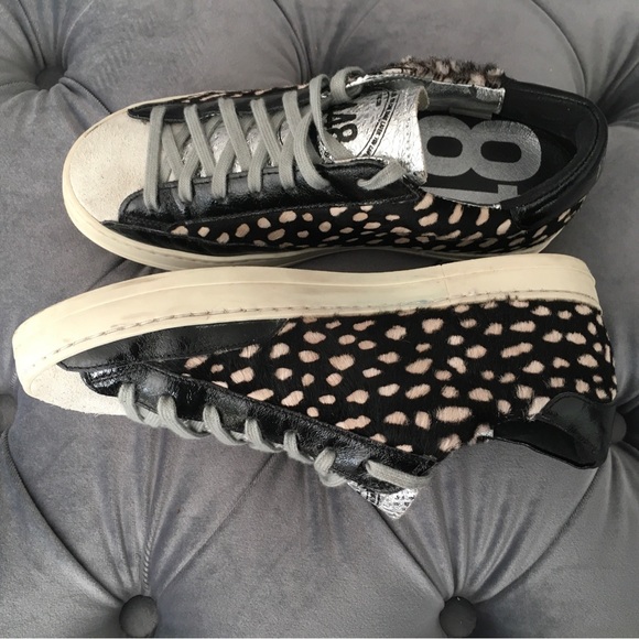 P448  John Cowiena black spots calf hair sneakers EXCELLENT!!!!!! - Picture 8 of 9